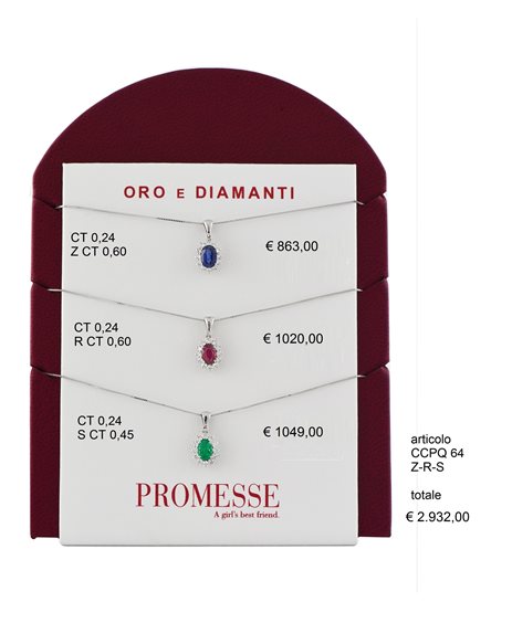 Collana Promesse Donna in Oro bianco CCPQ64Z - CCPQ64Z